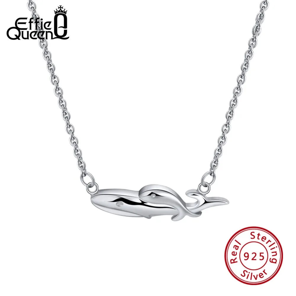 Effie Queen 925 Sterling Silver Women Pendant Necklaces Little Whale Animal Shape Pendants 925 Necklace Mom Love Jewelry BN126
Effie Queen 925 Sterling Silver Women Pendant Necklaces Little Whale Animal Shape Pendants 925 Necklace Mom Love Jewelry BN126
