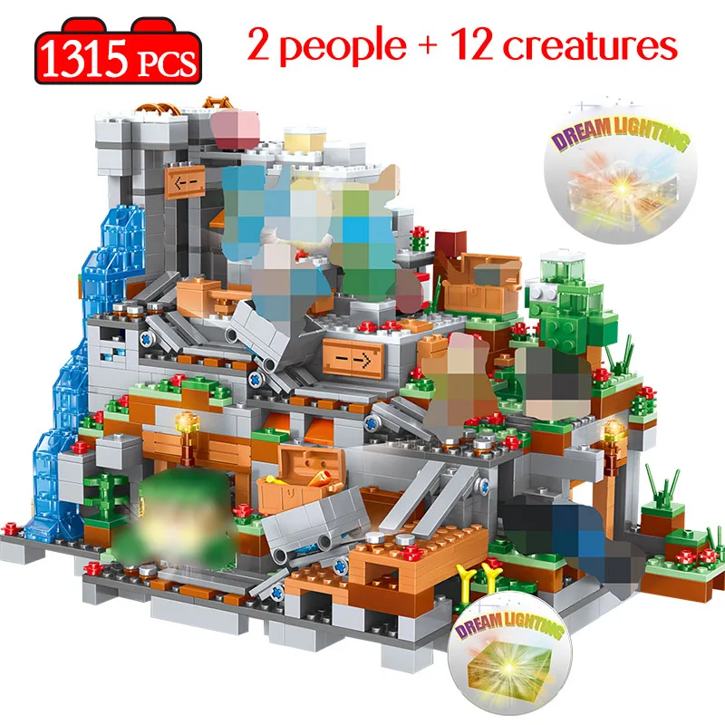 1315pcs My World Mountain Cave Building Blocks Compatible LegoINGLYS Minecrafted Mini Aminal Figures Bricks Toys For Children
1315pcs My World Mountain Cave Building Blocks Compatible LegoINGLYS Minecrafted Mini Aminal Figures Bricks Toys For Children