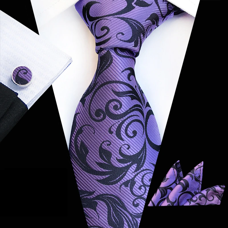 3 Pcs/Set 8cm Formal Ties Set for Men Purple Paisley Necktie Sets with Pocket Square Cufflink
3 Pcs/Set 8cm Formal Ties Set for Men Purple Paisley Necktie Sets with Pocket Square Cufflink