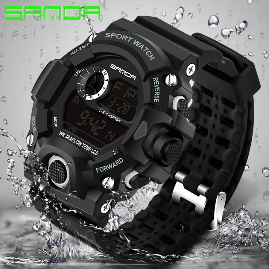 SANDA Brand Watches Men Waterproof Outdoor Digital Sport Watch Men Electronic G Style Shock Wrist Watch Male Clock
SANDA Brand Watches Men Waterproof Outdoor Digital Sport Watch Men Electronic G Style Shock Wrist Watch Male Clock