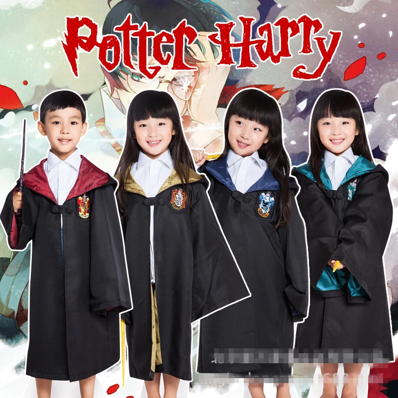 Children Adult Cosplay Costumes Harri Potter Robe Cape Glasses Ravenclaw Gryffindor Hufflepuff Slytherin Robe Cloak
Children Adult Cosplay Costumes Harri Potter Robe Cape Glasses Ravenclaw Gryffindor Hufflepuff Slytherin Robe Cloak