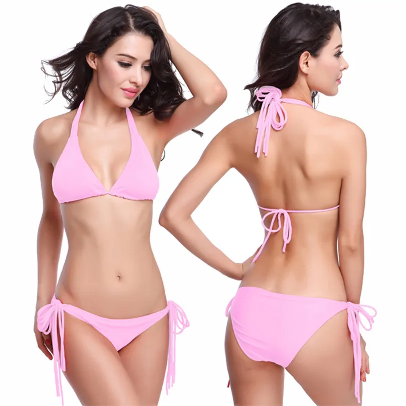 2018 Sexy Girls Bikini Long Straps Fully lined Removable Push up Padding VS Women swimwear Pink Color
2018 Sexy Girls Bikini Long Straps Fully lined Removable Push up Padding VS Women swimwear Pink Color