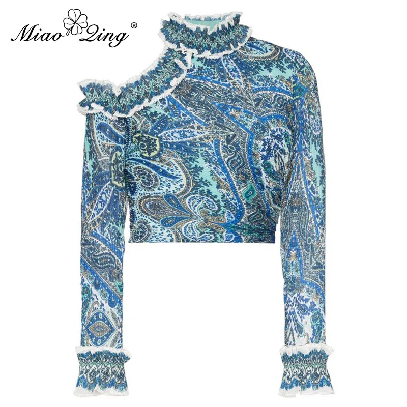 MIAOQING Vintage print blouse for women with stand-up collar, long sleevesandoff-the-shoulderflouncesforwomen'sfashionsummer2019
MIAOQING Vintage print blouse for women with stand-up collar, long sleevesandoff-the-shoulderflouncesforwomen'sfashionsummer2019