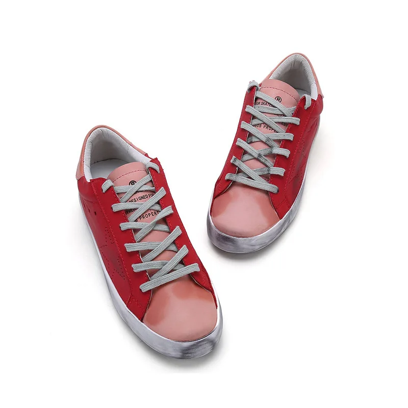 Skateboarding Shoes White Flat With Walking Shoes Do old Dirty Shoes Outdoor Athletic Cow Leather Large Size Women
Skateboarding Shoes White Flat With Walking Shoes Do old Dirty Shoes Outdoor Athletic Cow Leather Large Size Women