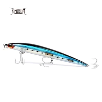 Kingdom 120m 14.5G /143mm21g minnow fishing lure wobbler hard bait fishing tackle VMC hook five colors available model 5333
Kingdom 120m 14.5G /143mm21g minnow fishing lure wobbler hard bait fishing tackle VMC hook five colors available model 5333