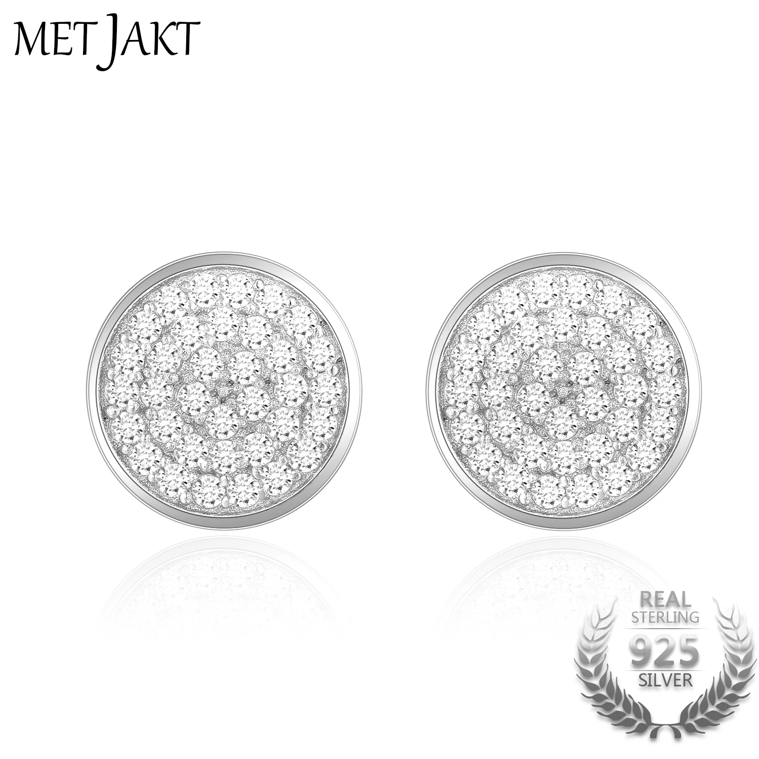 MetJakt Three Colors Classic Trendy Authentic Round 925 Sterling Silver Stud Earrings with Cubic Zirconia for Women Fine Jewelry
MetJakt Three Colors Classic Trendy Authentic Round 925 Sterling Silver Stud Earrings with Cubic Zirconia for Women Fine Jewelry