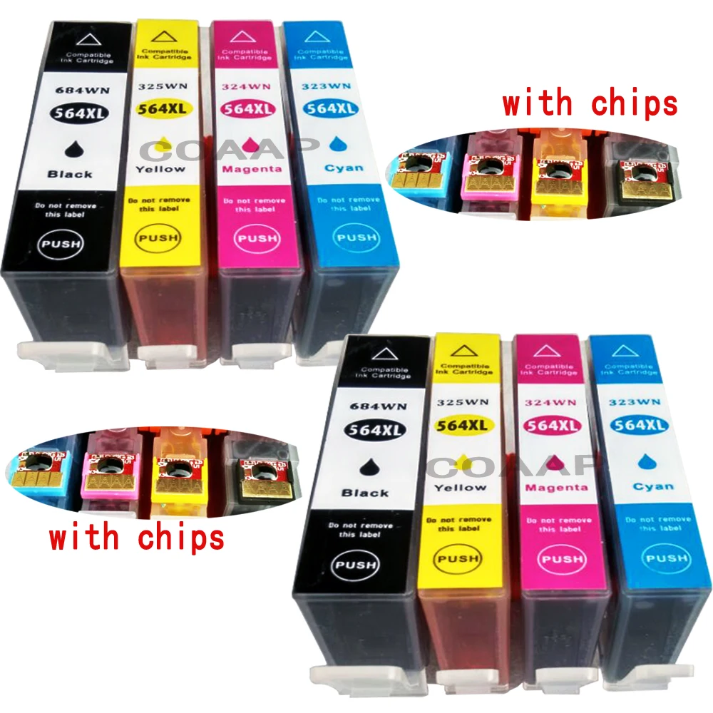 8 Pack Compatible Ink Cartridge for HP 564XL Photosmart 7510 7515 7520 7525 5510 5514 5522 6510 6520 Printer
8 Pack Compatible Ink Cartridge for HP 564XL Photosmart 7510 7515 7520 7525 5510 5514 5522 6510 6520 Printer
