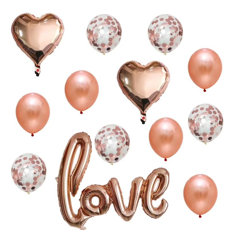 13pcs Rose Gold red Balloon Love Balloon Valentines Day Baloons latex balloon Birthday Wedding Party Gift Decorations supplies
13pcs Rose Gold red Balloon Love Balloon Valentines Day Baloons latex balloon Birthday Wedding Party Gift Decorations supplies