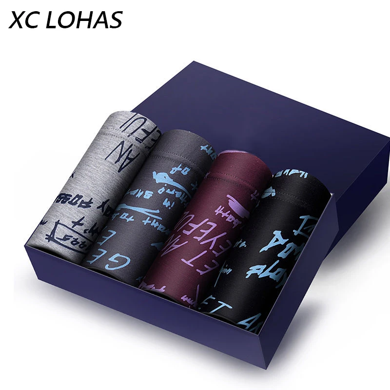 4pc/lot Fashion Breathable Modal U Convex Crotch Boxers Brand Soft Underwear Men Boxer Shorts Homme Sexy Tide Printed Cueca
4pc/lot Fashion Breathable Modal U Convex Crotch Boxers Brand Soft Underwear Men Boxer Shorts Homme Sexy Tide Printed Cueca