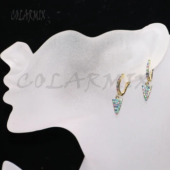 6 Pairs Micro pave rainbow Color triangle earrings zircon drop triangle earrings gift wholesale earrings Gift for lady 5515
6 Pairs Micro pave rainbow Color triangle earrings zircon drop triangle earrings gift wholesale earrings Gift for lady 5515