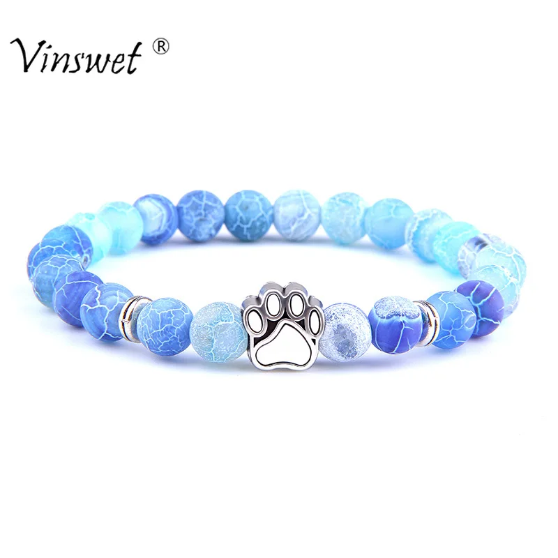 Women Bracelets Natural Stone Bracelet Men Dog Hand Paw Elastic Bracelet for Women Weathered Agates Beads Bracelet Jewelry
Women Bracelets Natural Stone Bracelet Men Dog Hand Paw Elastic Bracelet for Women Weathered Agates Beads Bracelet Jewelry