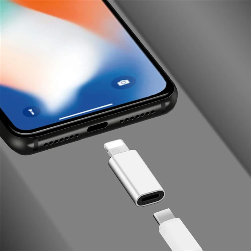 

For Type-c Female To 8Pin Male Adapter Converter Portable for IPhone 8 7 6 6S Plus X XR XS Max Ios Charge Data Sync Connector