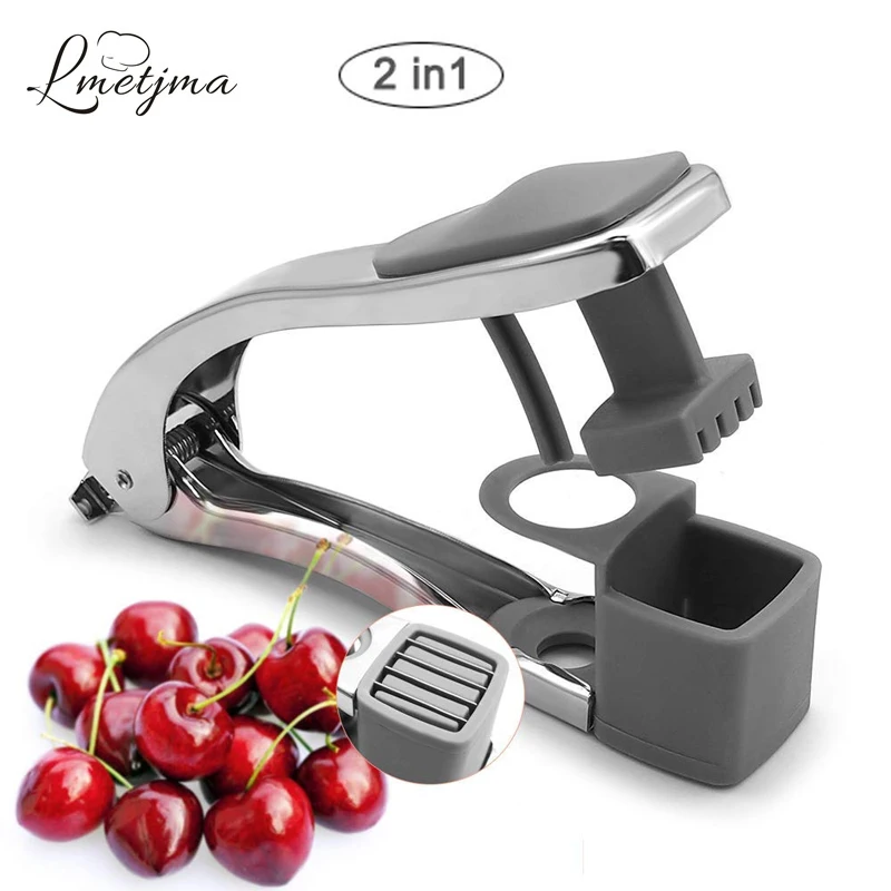 LMETJMA 2 in 1 Cherry Pitter and Slicer Stainless Steel Cherry and Olive Pitter BPA FREE Cherry Core Seed Remover KC0135
LMETJMA 2 in 1 Cherry Pitter and Slicer Stainless Steel Cherry and Olive Pitter BPA FREE Cherry Core Seed Remover KC0135