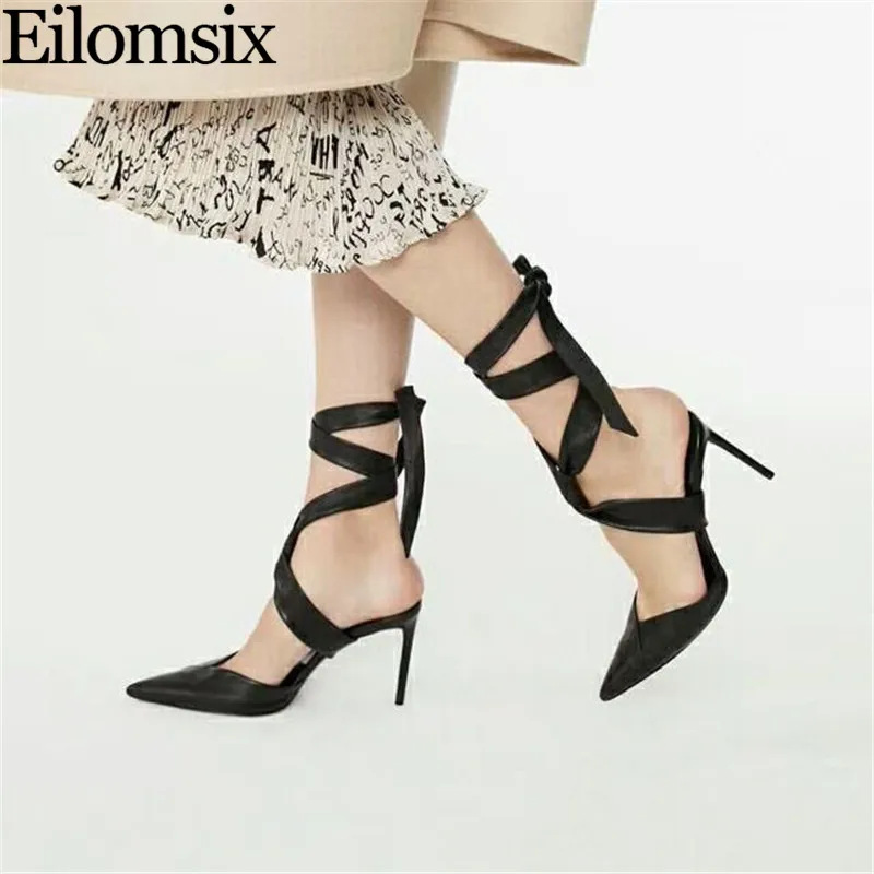 Eilomsix Fashionable genuine leather sandals woman pointed toe high thin heels pumps women gladiator ankle strap sandals woman
Eilomsix Fashionable genuine leather sandals woman pointed toe high thin heels pumps women gladiator ankle strap sandals woman