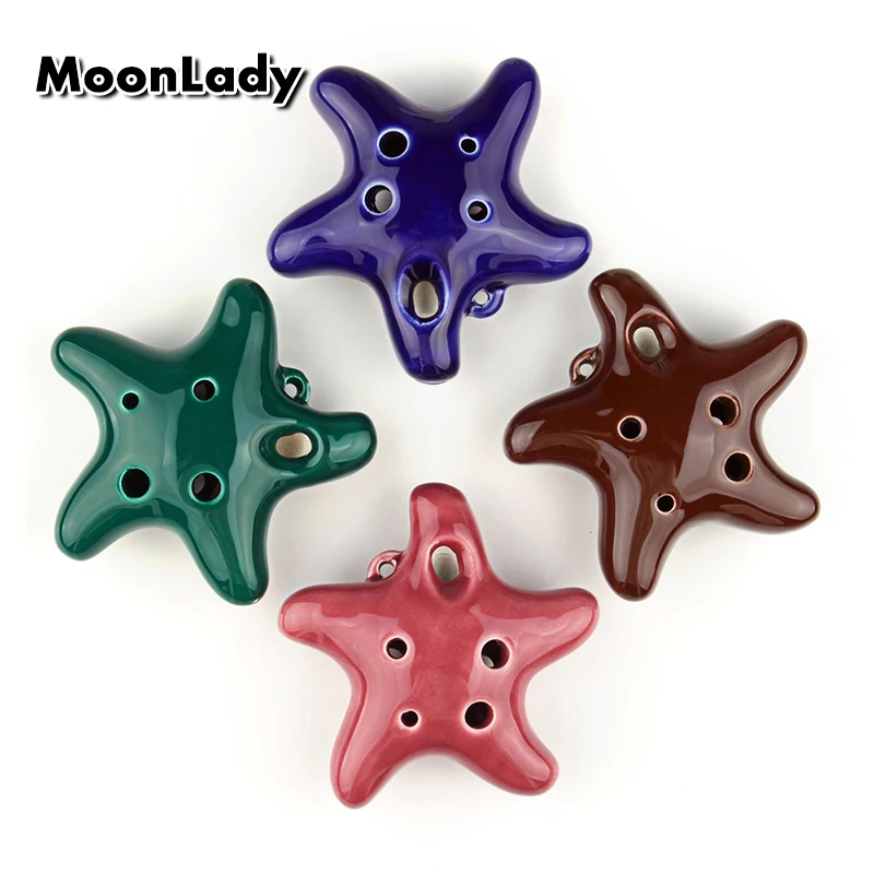 New Arrival SF 6 Holes Ocarina Colorful Starfish Shape Ocarina for Children Woodwind Musical Instrument Good Gift for Children
New Arrival SF 6 Holes Ocarina Colorful Starfish Shape Ocarina for Children Woodwind Musical Instrument Good Gift for Children