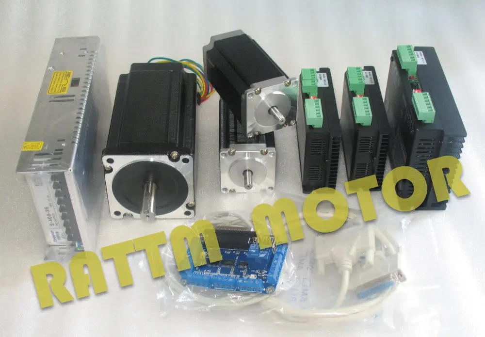 3 axis NEMA23/34 425/878 oz-in Dual shaft stepper motor&256 microstep driver 4.5A / 6A
3 axis NEMA23/34 425/878 oz-in Dual shaft stepper motor&256 microstep driver 4.5A / 6A