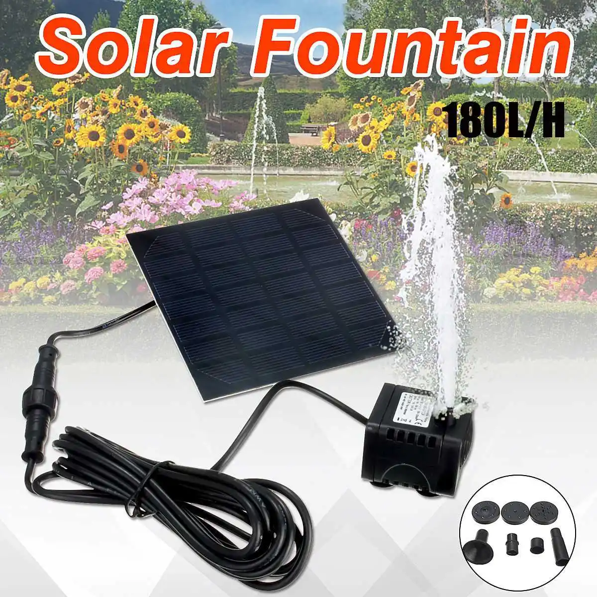 1.2W Solar Panel Power Water Pump Kit For Submersible Fountain Pond
1.2W Solar Panel Power Water Pump Kit For Submersible Fountain Pond