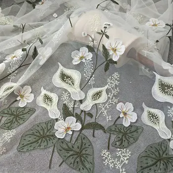 embroidered Lace Fabric, embroidered tulle lace fabric with lily flowers, soft mesh lace fabric with florals embroider
embroidered Lace Fabric, embroidered tulle lace fabric with lily flowers, soft mesh lace fabric with florals embroider