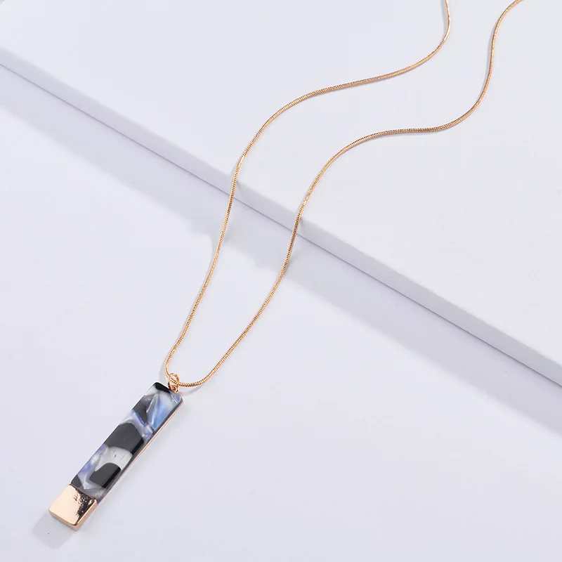 2018 Fashion Gold Base Acetate Vertical Bar Pendant Necklace for Women Fashion Jewelry Wholesale
2018 Fashion Gold Base Acetate Vertical Bar Pendant Necklace for Women Fashion Jewelry Wholesale
