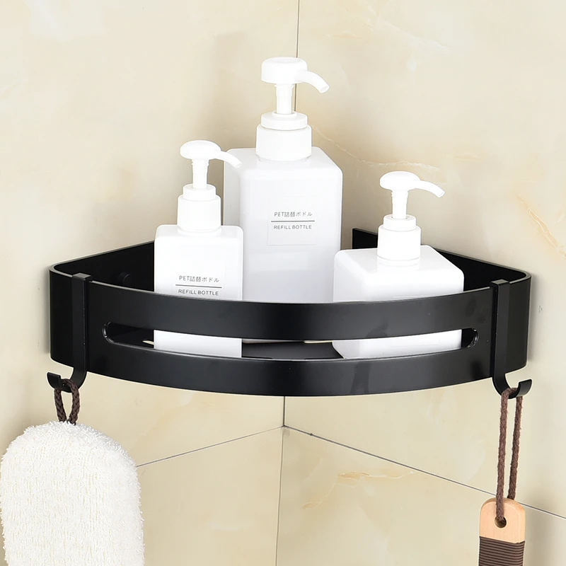 Classical Non Perforated Bathroom Black Space Aluminum Toilet Thickened Triangular Rack Wall Hanging Single Layer Corner Shelf
Classical Non Perforated Bathroom Black Space Aluminum Toilet Thickened Triangular Rack Wall Hanging Single Layer Corner Shelf