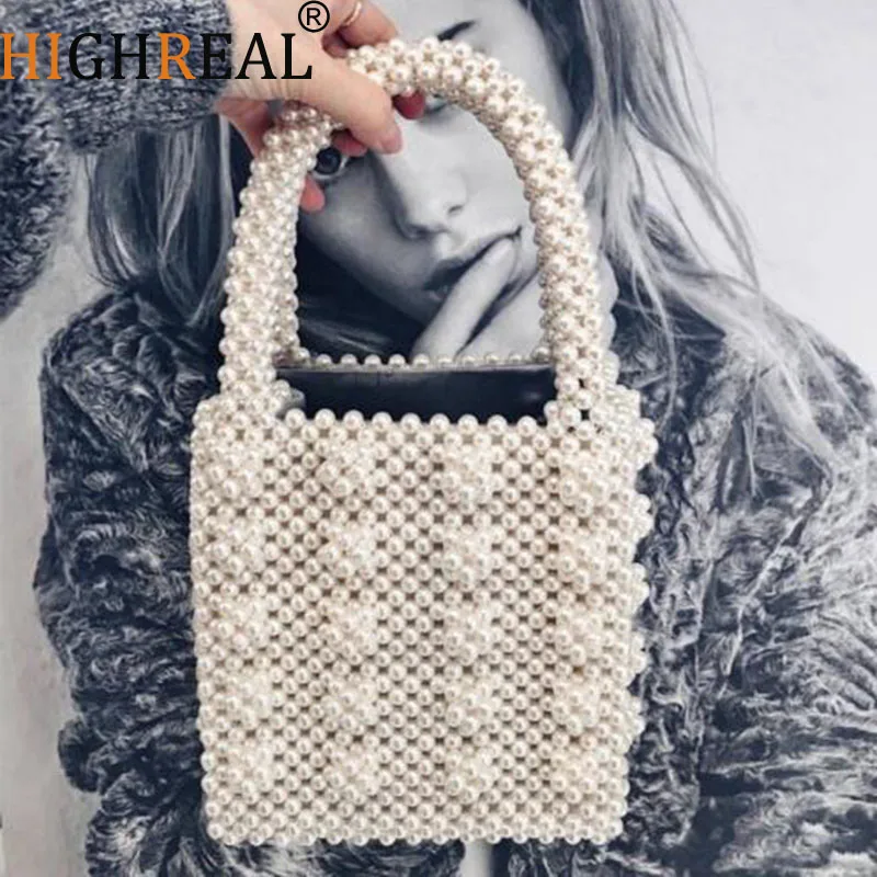 Fashion Vintage Female Top-handle Purse Small Flap Evening Bag Handmade Pearl Lady Luxury Handbags Chic Ins Box beaded Bag Brand
Fashion Vintage Female Top-handle Purse Small Flap Evening Bag Handmade Pearl Lady Luxury Handbags Chic Ins Box beaded Bag Brand