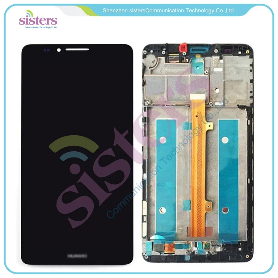 Wholesale High quality LCD Display Touch Screen Digitizer Assembly with frame For Huawei Ascend Mate 7 Mate7 MT7 | Мобильные