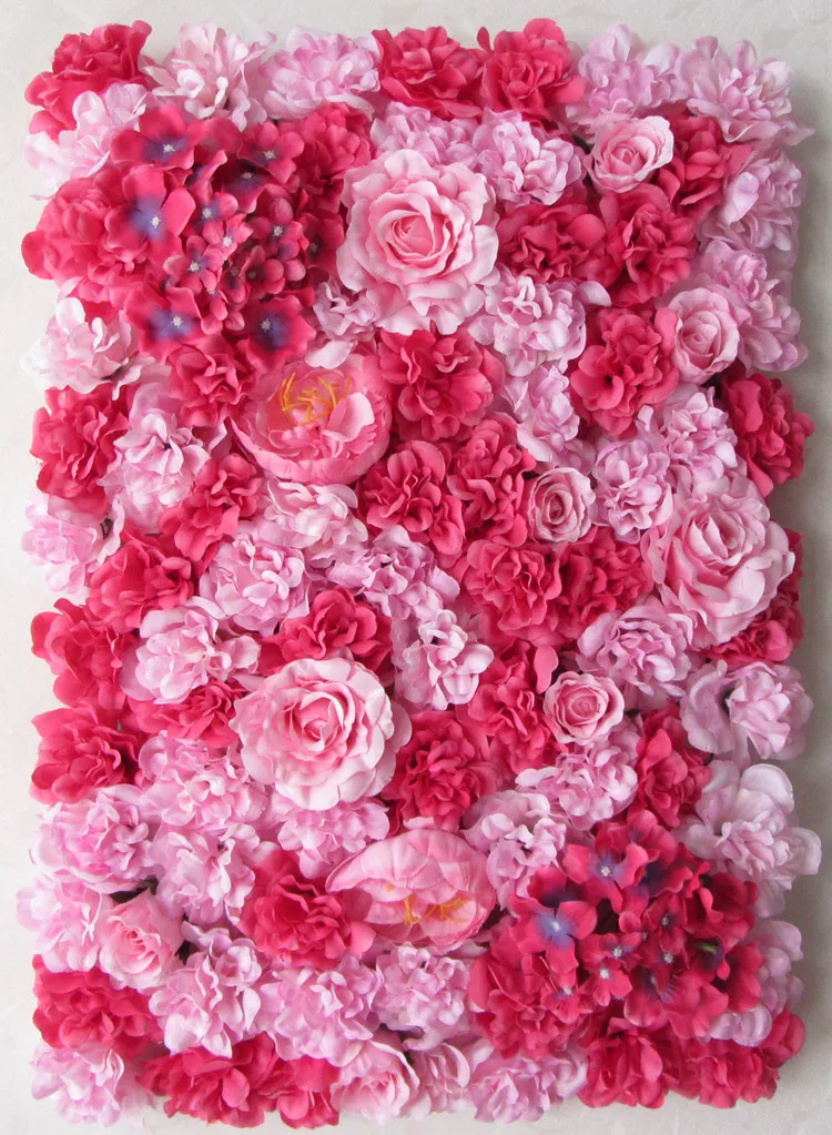 Wholesale 40X60cm Artificial Silk Rose Flower Wall Decoration