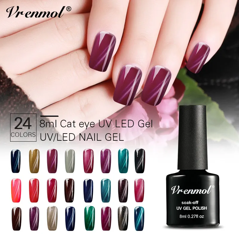 Vrenmol 8ml Glitter Cat Eye Nail Gel Nail Art Tip UV Gel Varnishes Hybrid Magnetic Gel Lacquer French Manicure Need Magnet Stick
Vrenmol 8ml Glitter Cat Eye Nail Gel Nail Art Tip UV Gel Varnishes Hybrid Magnetic Gel Lacquer French Manicure Need Magnet Stick