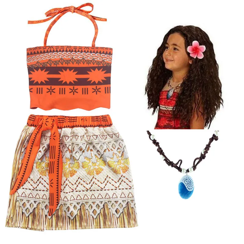 Moana Dress Baby Girl Princess Party Adventure Clothing for Girls Dress Set with wig and Necklace baby Vaiana Cosplay Clothes
Moana Dress Baby Girl Princess Party Adventure Clothing for Girls Dress Set with wig and Necklace baby Vaiana Cosplay Clothes