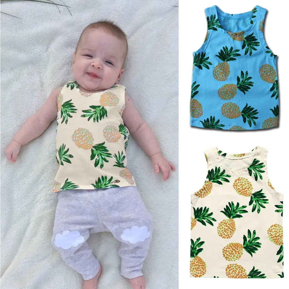 New Infant Toddler Newborn Baby Girl Boy Sleveeless Watermelon Deer Pineapple Printed Vest Tops Outfits Fashion Children Clothes
New Infant Toddler Newborn Baby Girl Boy Sleveeless Watermelon Deer Pineapple Printed Vest Tops Outfits Fashion Children Clothes
