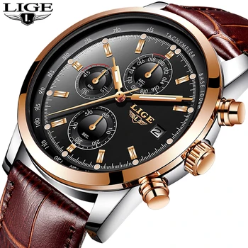 LIGE watches mens fashion casual luxury top brand watch business sports waterproof luminous leather watch Men Relogio Masculino
LIGE watches mens fashion casual luxury top brand watch business sports waterproof luminous leather watch Men Relogio Masculino