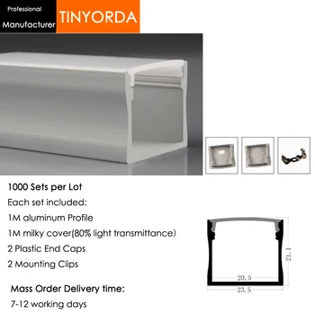 Tinyorda 1000Pcs (1M Length) Led Alu Profile Led Channel Profil for 20mm LED Strip Light 1M LED Profile Alu Profile channel
Tinyorda 1000Pcs (1M Length) Led Alu Profile Led Channel Profil for 20mm LED Strip Light 1M LED Profile Alu Profile channel