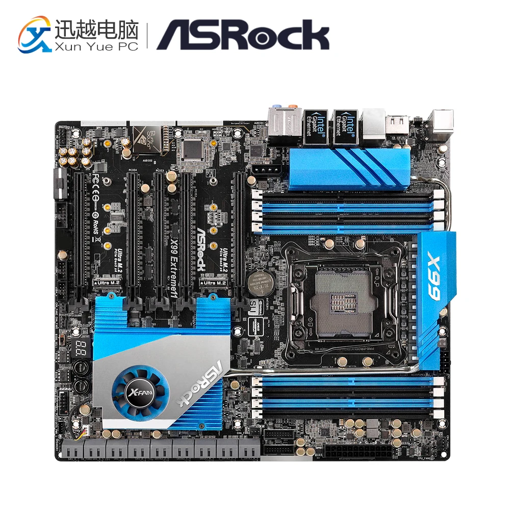 Asrock X99 Extreme11 Desktop Motherboard X99 LGA 2011-V3 DDR4 128G SATA3 USB3.0 E-ATX