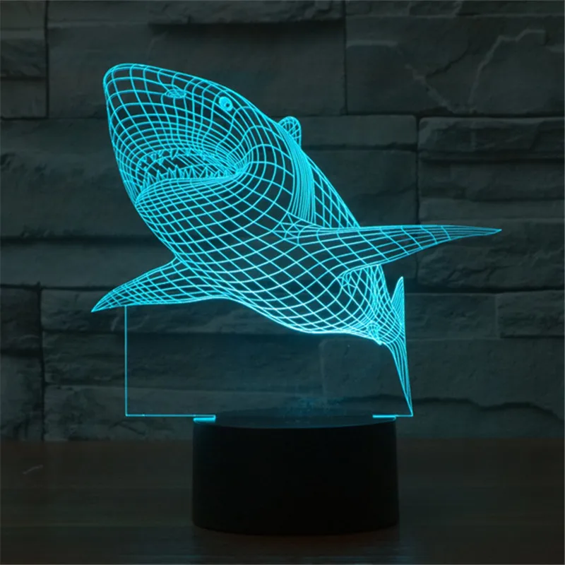 AUCD Acrylic Laser Inscription 3D Stereo Vision Colorful Shark Gradient LED Desk Lamp Children Enlightenment USB Night Lights 08
AUCD Acrylic Laser Inscription 3D Stereo Vision Colorful Shark Gradient LED Desk Lamp Children Enlightenment USB Night Lights 08