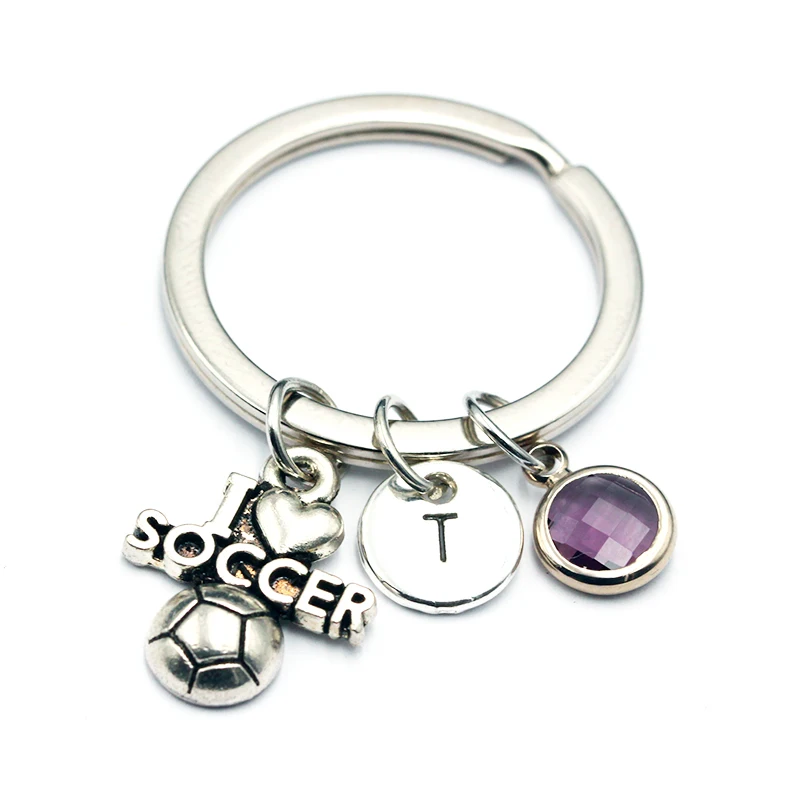 2019 New I Love Soccer Charm Pendant Keyring Birthstone Keychains Personalized A To Z Letters Key Chain Brother & Dad Gift
2019 New I Love Soccer Charm Pendant Keyring Birthstone Keychains Personalized A To Z Letters Key Chain Brother & Dad Gift