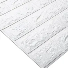 PE קצף 3D קיר מדבקות בולט לבנים עמיד למים עצמי דבק טפט חדר בית תפאורה לילדים חדר שינה סלון מדבקות(China)