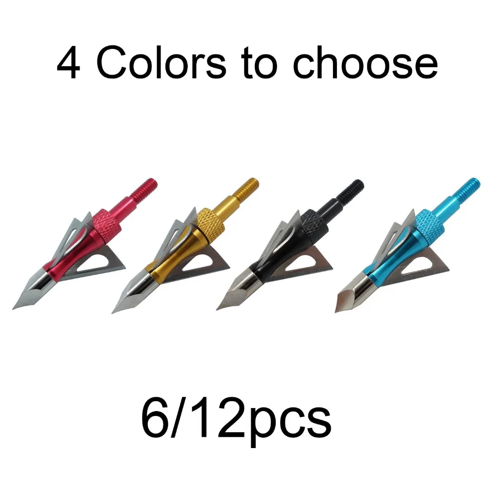 6/12pcs 100 Grain Archery Fixed 3-blade Broadheads Arrowheads Hunting Arrow Heads Tips 4 Color
6/12pcs 100 Grain Archery Fixed 3-blade Broadheads Arrowheads Hunting Arrow Heads Tips 4 Color