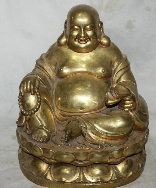 dr524 12" Chinese Buddhism Brass Seat moneybag Happy Laugh Maitreya Buddha Statue
dr524 12" Chinese Buddhism Brass Seat moneybag Happy Laugh Maitreya Buddha Statue