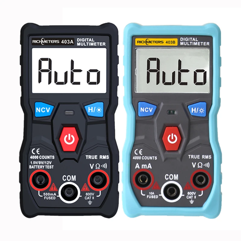 RM403B Automatic Digital Multimeter True-RMS intelligent NCV 4000 Counts AC/DC Voltage Current Ohm Test Tool Japan Korea
RM403B Automatic Digital Multimeter True-RMS intelligent NCV 4000 Counts AC/DC Voltage Current Ohm Test Tool Japan Korea