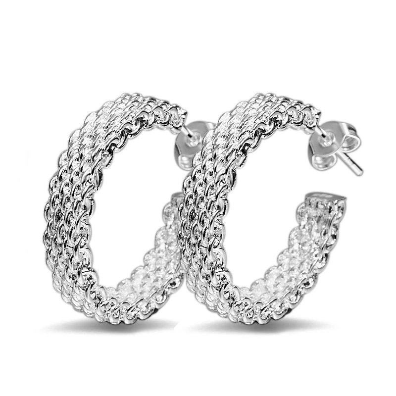 KOFSAC New 925 Jewelry Earings For Women Exaggerated Mesh Ear Loops Earrings Fashion Jewelry Boucles D'oreilles Pour Les Femmes
KOFSAC New 925 Jewelry Earings For Women Exaggerated Mesh Ear Loops Earrings Fashion Jewelry Boucles D'oreilles Pour Les Femmes
