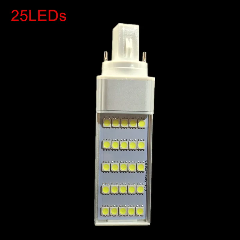 

10pcs/lot, 5W 7W 9W 12W 15W E27 G24 LED Corn Bulb Lamp Light SMD 5050 Spotlight 180 Degree AC85-265V Horizontal Plug Light