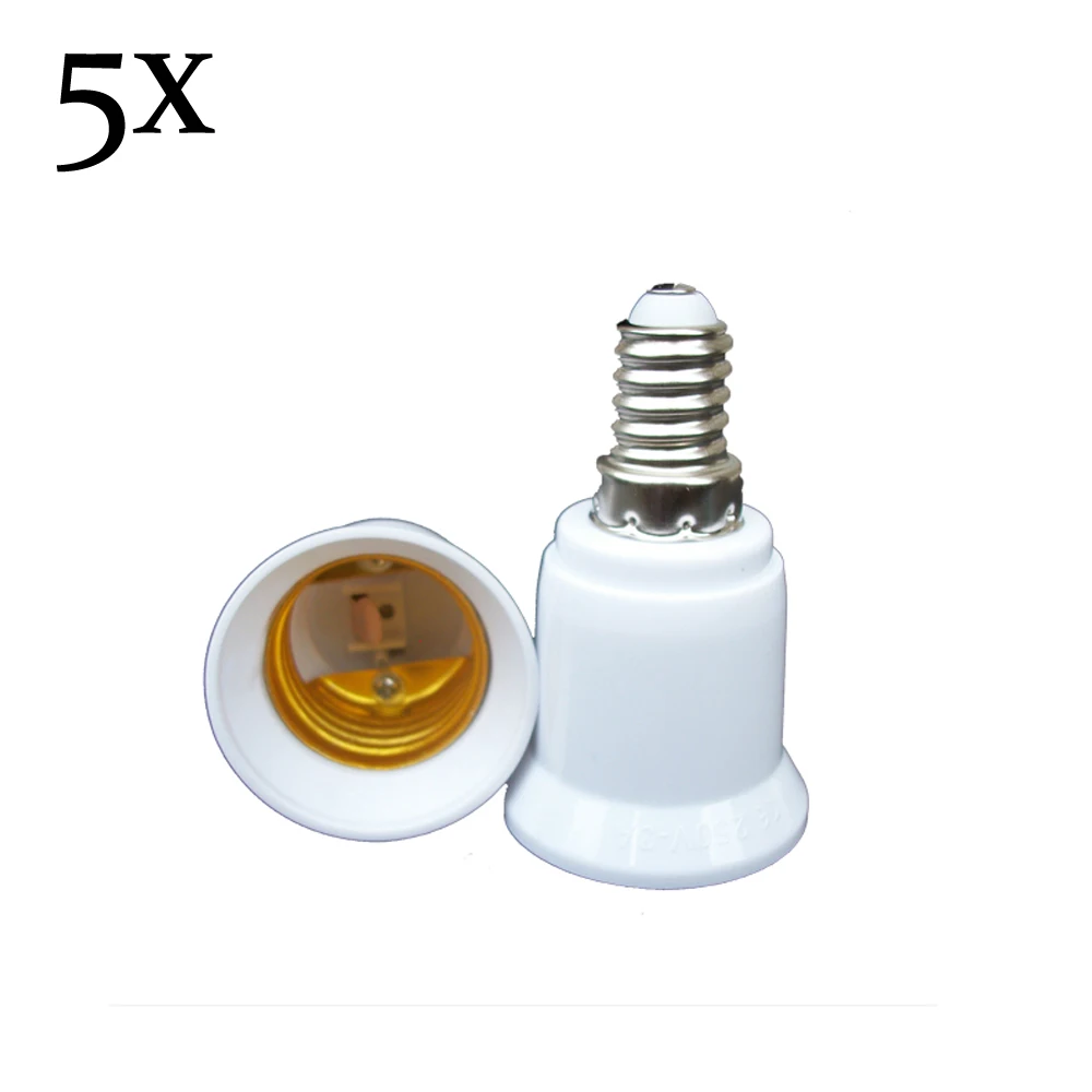5x High Quality Converter E14 TO E27 Adapter Conversion Socket Material Fireproof Socket Adapter Lamp Holder
5x High Quality Converter E14 TO E27 Adapter Conversion Socket Material Fireproof Socket Adapter Lamp Holder