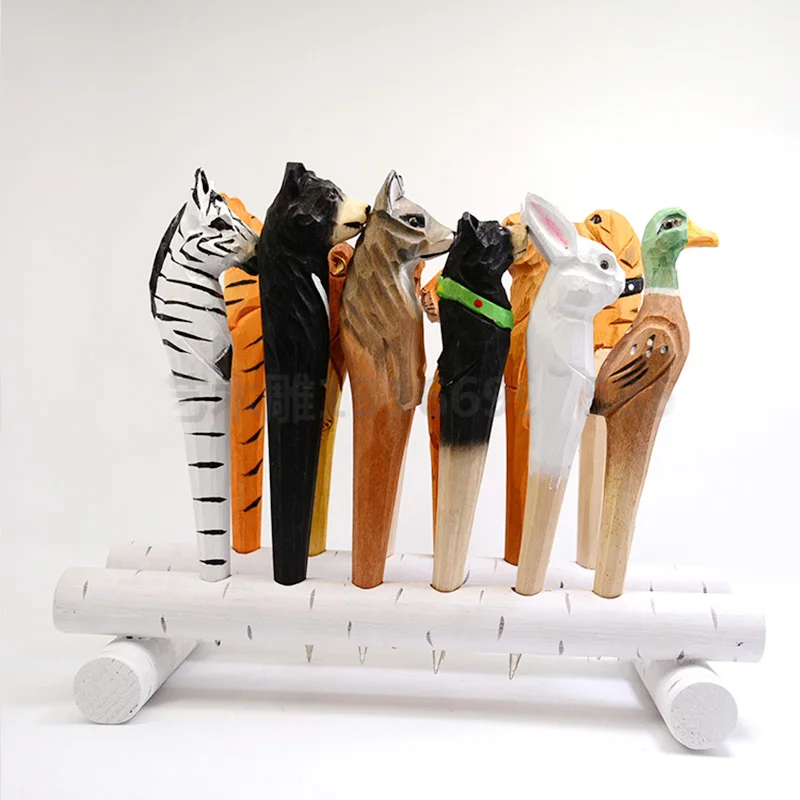 Handmade Wooden Animals Carving Ballpoint Pen Lion Tiger Wood Ball Pens for Art Decoration Kids Writing Gifts Toys Office School
Handmade Wooden Animals Carving Ballpoint Pen Lion Tiger Wood Ball Pens for Art Decoration Kids Writing Gifts Toys Office School