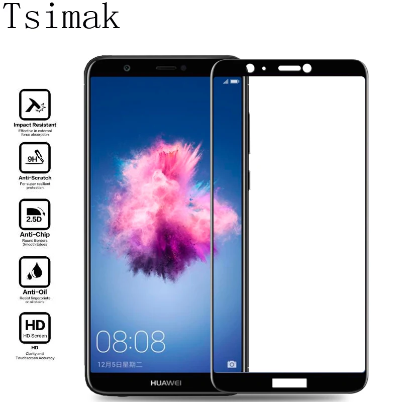 Tsimak закаленное Стекло для Huawei Honor 7x P Smart заказать 7 s Экран Full Cover защитная плёнка из