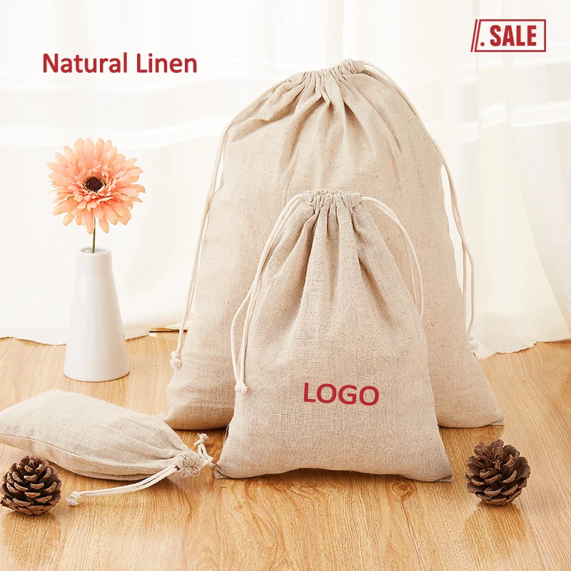 Natural Linen Drawstring Bag Jewelry Pouch Cosmetic/Storage/Wedding/Packing/Gift/Earrings/Bead Sack Pocket Custom Logo Print 50p
Natural Linen Drawstring Bag Jewelry Pouch Cosmetic/Storage/Wedding/Packing/Gift/Earrings/Bead Sack Pocket Custom Logo Print 50p