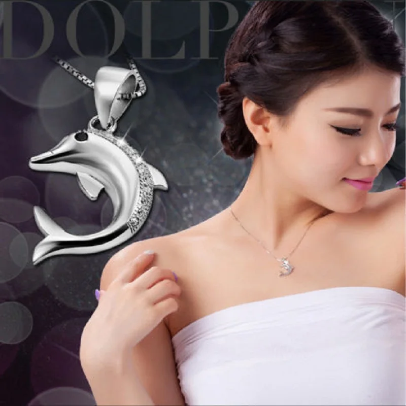1Pcs Necklace Fashion High Quality White Dolphin Pendant Elegant Shining Crystal For Women Boho Wedding Statement Jewelry
1Pcs Necklace Fashion High Quality White Dolphin Pendant Elegant Shining Crystal For Women Boho Wedding Statement Jewelry