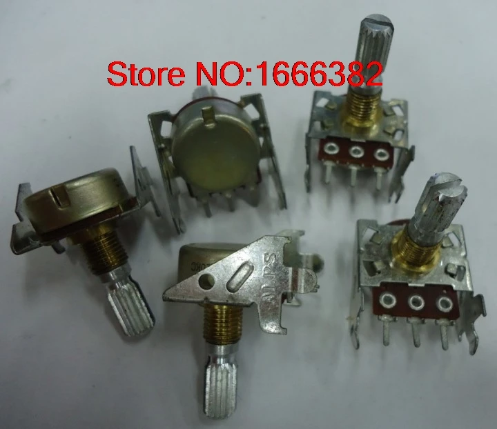 Import potentiometer switch RK163111 single-type C20K 20mm flower shaft with bracket potentiometer switch
Import potentiometer switch RK163111 single-type C20K 20mm flower shaft with bracket potentiometer switch