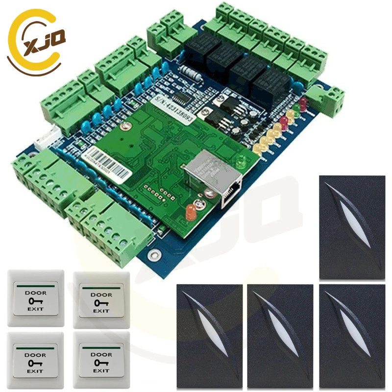 XJQ High quality 4 doors TCP/IP Access Control Panel Board system with Free software + 4 RFID card readers+4 push buttons
XJQ High quality 4 doors TCP/IP Access Control Panel Board system with Free software + 4 RFID card readers+4 push buttons