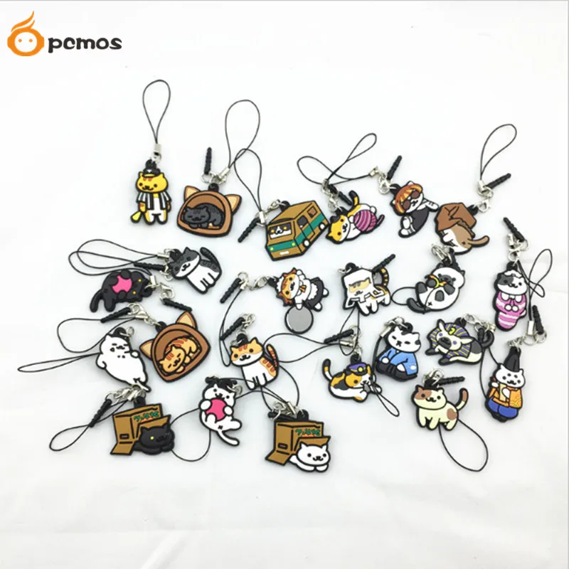 Japanese Game Neko Atsume Cute 23pcs/set Rubber Pendant Keychain Cat Phone Straps Dust Plug Gift Craft Collection
Japanese Game Neko Atsume Cute 23pcs/set Rubber Pendant Keychain Cat Phone Straps Dust Plug Gift Craft Collection