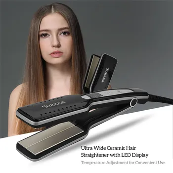 2 in1 Professional Hair Straightener Ultra Wide Hair Iron PTC Fast Heat AdjustableTemperature for Wet & Dry Hair Straighting 45
2 in1 Professional Hair Straightener Ultra Wide Hair Iron PTC Fast Heat AdjustableTemperature for Wet & Dry Hair Straighting 45